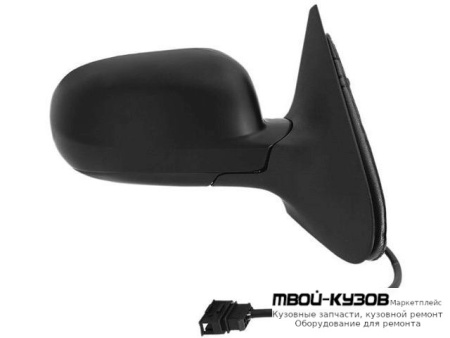 ЗЕРКАЛО ПРАВАЯ СТОРОНА ЭЛЕКТР С ПОДОГРЕВОМ (CONVEX) ГРУНТ (ТАЙВАНЬ) для Volkswagen POLO (09.1999 - 07.2001)