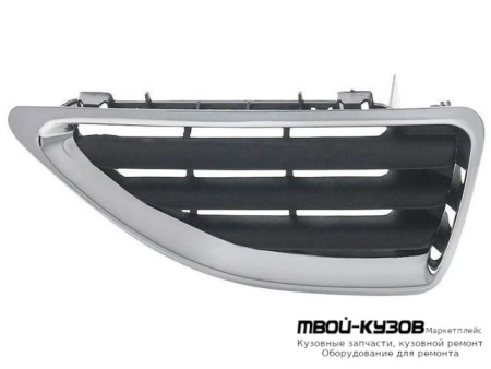 РЕШЕТКА РАДИАТОРА ПРАВАЯ СТОРОНА ХРОМ-ЧЁРНЫЙ (ТАЙВАНЬ) для Renault MEGANE (07.1999 - 02.2003)