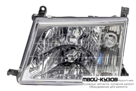 ФАРА ЛЕВАЯ СТОРОНА БЕЗ КОРРЕКТОР (DEPO) для Toyota LANDCRUISER 100 (1998-)
