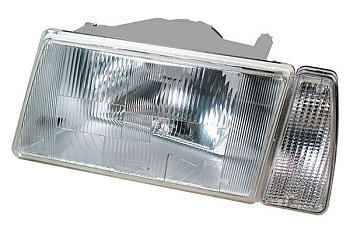 Фара ВАЗ-2108 левая в сборе c бел.пов.б/л (серый корпус) (Формула Света)