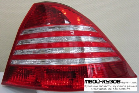 ФОНАРЬ ЗАДНИЙ ВНЕШНИЙ ЛЕВАЯ + ПРАВАЯ (КОМПЛЕКТ) С ДИОД СТОП СИГНАЛ КРАСНЫЙ-XРОМ для Mercedes W220 (10.1998-)
