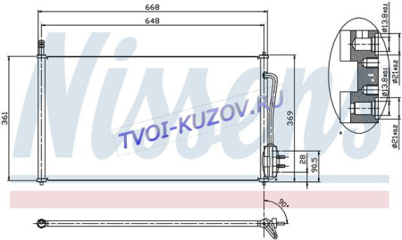 РАДИАТОР КОНДИЦИОНЕРА  - для FORD FOCUS