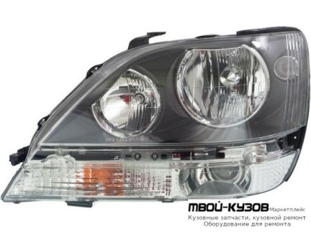 ФАРА ЛЕВАЯ СТОРОНА (USA) (EAGLE EYES) ВНУТРИ ЧЁРНЫЙ для Lexus RX 300 (1999 - 02.2002)