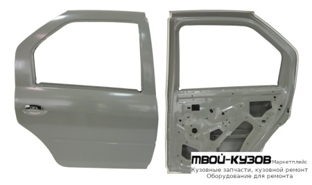 ДВЕРЬ ЗАДНИЙ ЛЕВАЯ СТОРОНА БЕЗ ОТВ ПОД МОЛДИНГ (КИТАЙ) для Renault LOGAN (2005-2014)