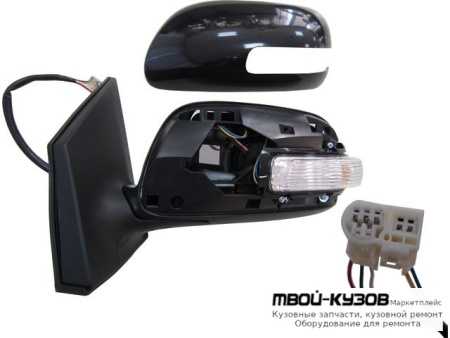ЗЕРКАЛО ЛЕВАЯ СТОРОНА ЭЛЕКТР , С УКАЗАТЕЛЬ ПОВОРОТА (ASPHERICAL) ГРУНТ (ТАЙВАНЬ) для Toyota COROLLA E150 (2006-) СЕДАН