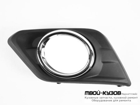 РЕШЕТКА БАМПЕРА ПЕРЕДНИЙ ЛЕВАЯ СТОРОНА ОТВ П/ПРОТИВОТУМ , ХРОМ МОЛДИНГ (КИТАЙ) для Nissan X-TRAIL (2015-)