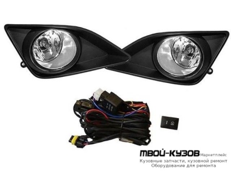 ФАРА ПРОТИВОТУМАННАЯ ЛЕВАЯ + ПРАВАЯ (КОМПЛЕКТ) С ПРОВОДК , КНОПКОЙ , РЕШЕТК БАМПЕРА для Toyota COROLLA E150 (2006-) СЕДАН