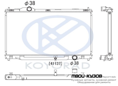 РАДИАТОР ОХЛАЖДЕНИЯ 3 AT (KOYO) для Lexus GS300 / 430 (2005-)
