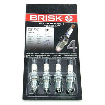 Свечи Brisk DR15YC-1 ( Super R) ВАЗ инжектор 16 клап. в блистере