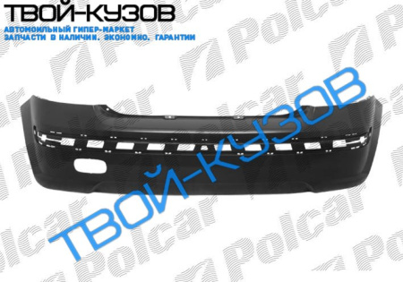 GETZ 03-  БАМПЕР ЗАДНИЙ ПОД ПОКРАСКУ, НЕ ГРУНТ,  С ОТВ. ПОД П/Т