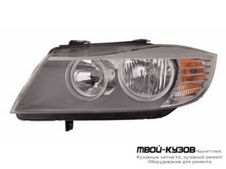 ФАРА ЛЕВАЯ СТОРОНА ПОД КОРРЕКТОР ВНУТРИ (DEPO) ЧЁРНЫЙ для BMW E90 СЕДАН / E91 УНИВЕРСАЛ (3 SERIES) (2004-)