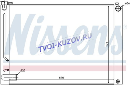 РАДИАТОР 670x490 A/M RX300 3.0 -3.02/RX330 3.3 03-