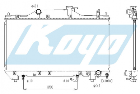 AVENSIS РАДИАТОР ОХЛАЖДЕН AT 1.6 1.8 (KOYO)