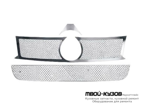 НАКЛАДКА ДЕКОРАТИВНАЯ НА РЕШЕТК РАДИАТ И БАМПЕР (комплект) , НЕРЖ. СТАЛЬ для Volkswagen AMAROK (2010-)