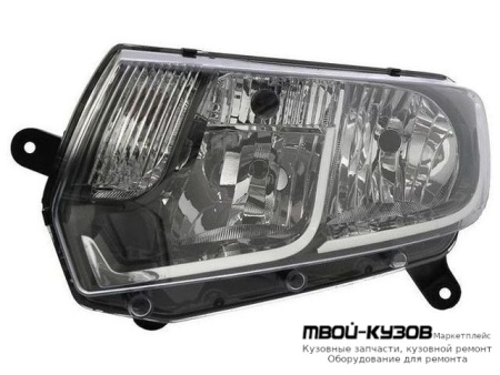 ФАРА ЛЕВАЯ СТОРОНА ВНУТРИ ЧЁРНЫЙ (КИТАЙ) для Renault LOGAN / SANDERO (2014-)