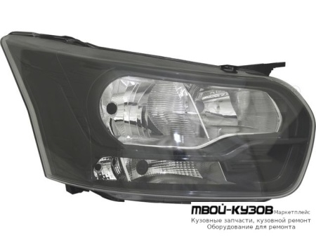 ФАРА ПРАВАЯ СТОРОНА С КОРРЕКТОР ВНУТРИ ЧЁРНЫЙ (DEPO) для Ford TRANSIT (2014-)