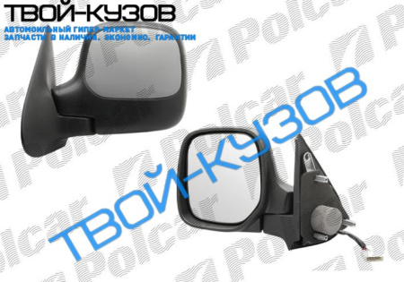PARTNER/BERLINGO 96-08 ЗЕРКАЛО ПРАВОЕ R ЭЛЕКТРИКА+ОБОГРЕВ ГРУНТ