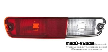 ФОНАРЬ ЗАДНИЙ ВНЕШНИЙ ПРАВАЯ СТОРОНА В БАМПЕР (DEPO) КРАСНЫЙ-БЕЛ для Mitsubishi PAJERO / MONTERO (2000-2002) (2003-)