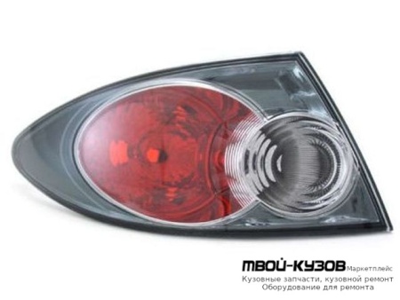 ФОНАРЬ ЗАДНИЙ ВНЕШНИЙ ЛЕВАЯ СТОРОНА (СЕДАН) (ХЭТЧБЭК) ВНУТРИ ХРОМ (КИТАЙ) для Mazda 6 (2002-2007)