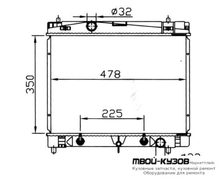 РАДИАТОР ОХЛАЖДЕНИЯ AT для Toyota YARIS (08.2005-)