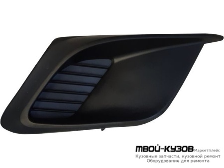 РЕШЕТКА БАМПЕРА ПЕРЕДНИЙ ПРАВАЯ СТОРОНА С ОТВЕРСТИЯМИ ПОД ПРОТИВОТУМАННЫЕ ФАРЫ (КИТАЙ) для Mazda 3 (2013-)