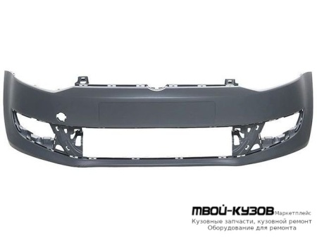 БАМПЕР ПЕРЕДНИЙ БЕЗ ОТВ П/ОМЫВАТЕЛЬ ФАР (СЕДАН) (ТАЙВАНЬ) для Volkswagen POLO (09.2010 - 2020)