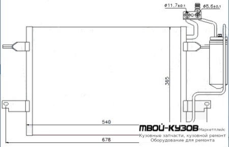 MERIVA КОНДЕНСАТОР КОНДИЦИОНЕРА (бензин) (см.каталог) для Opel MERIVA (2003-2009)