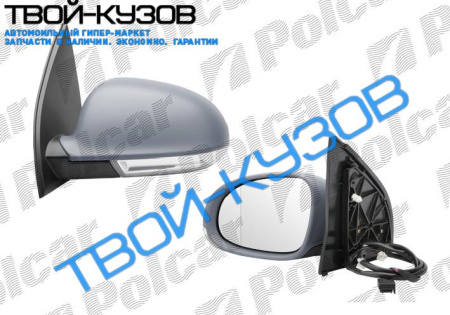 GOLF 5 03-ЗЕРКАЛО ЛЕВОЕ ЭЛЕКТР С ОБОГР ПОД ПОКРАСКУ С ПОВОРОТНИКОМ