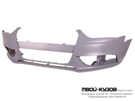 БАМПЕР ПЕРЕДНИЙ БЕЗ ОТВ П/ОМЫВАТЕЛЬ ФАР , ПОД ДАТЧИКИ ГРУНТ (ТАЙВАНЬ) для Audi A4 (2012-2015)