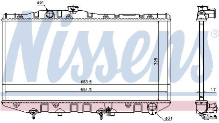 CAMRY РАДИАТОР ОХЛАЖДЕН AT 2 (1 ряд)