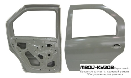 ДВЕРЬ ЗАДНИЙ ПРАВАЯ СТОРОНА БЕЗ ОТВ ПОД МОЛДИНГ (КИТАЙ) для Renault LOGAN (2005-2014)