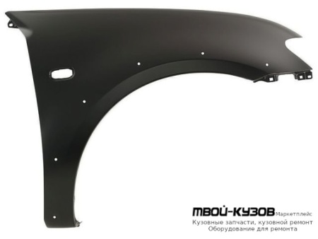 КРЫЛО ПЕРЕДНИЙ ПРАВАЯ СТОРОНА С ОТВ ПОД ПОВТОРИТЕЛЬ ПОД МОЛДИНГ , МЕТАЛЛ (КИТАЙ) для Mitsubishi L200 (2005-)