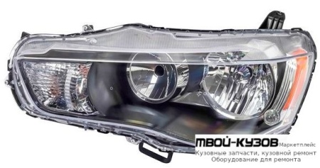 ФАРА ЛЕВАЯ СТОРОНА ПОД КОРРЕКТОР ВНУТРИ ЧЁРНЫЙ (DEPO) для Mitsubishi OUTLANDER XL (2010-)