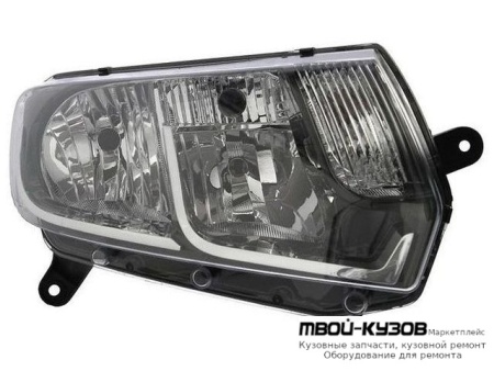 ФАРА ПРАВАЯ СТОРОНА ВНУТРИ ЧЁРНЫЙ (КИТАЙ) для Renault LOGAN / SANDERO (2014-)
