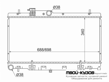 РАДИАТОР ОХЛАЖДЕНИЯ AT 2 2.5 для Subaru IMPREZA (2001-), Subaru LEGACY (2000-2004)