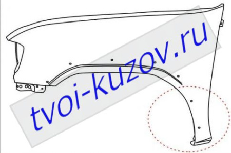 PATFINDER КРЫЛО ПЕРЕДНЕЕ левое с ОТВ под РАСШИРИТ