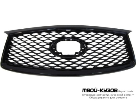 РЕШЕТКА РАДИАТОРА С ОТВ П/КАМЕРУ ЧЁРНЫЙ (КИТАЙ) для Infiniti QX50 (2018-)