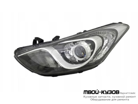 ФАРА ЛЕВАЯ СТОРОНА ЛИНЗОВАННАЯ , С КОРРЕКТОР (DEPO) для Hyundai I30 (2012-)