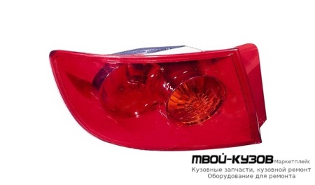 ФОНАРЬ ЗАДНИЙ ВНЕШНИЙ ЛЕВАЯ СТОРОНА (СЕДАН) СТЕКЛО КРАСНЫЙ (КИТАЙ) для Mazda 3 (2004-)
