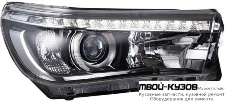 ФАРА ПРАВАЯ СТОРОНА ЛИНЗОВАННАЯ , П/ КОРРЕКТОР , ДИОД , ВНУТРИ ЧЁРНЫЙ (DEPO) для Toyota HILUX (2015-)