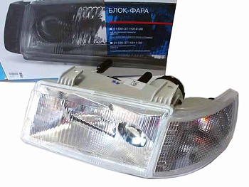 Фара ВАЗ-2110 левая в сборе (Автосвет) 583.3711