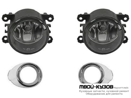 ФАРА ПРОТИВОТУМАННАЯ ЛЕВАЯ + ПРАВАЯ (КОМПЛЕКТ) С РЕШЕТК БАМПЕРА ХРОМ (КИТАЙ) для Ford FOCUS (2011-2014)