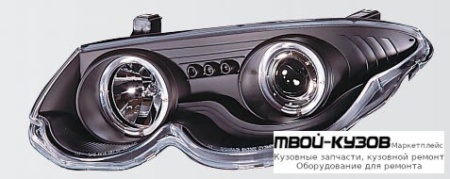 ФАРА ЛЕВАЯ + ПРАВАЯ (КОМПЛЕКТ) ТЮНИНГ С СВЕТЯЩИЙСЯ ОБОДК (SONAR) ВНУТРИ ЧЁРНЫЙ для Chrysler 300M (1999-)