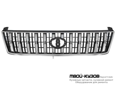 РЕШЕТКА РАДИАТОРА ХРОМ-ЧЁРНЫЙ (ТАЙВАНЬ) для Toyota LANDCRUISER PRADO 90 (04.1996 - 09.2002)