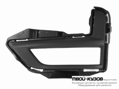 РЕШЕТКА БАМПЕРА ПЕРЕДНИЙ ЛЕВАЯ СТОРОНА С ОТВЕРСТИЯМИ ПОД ПРОТИВОТУМАННЫЕ ФАРЫ (КИТАЙ) для Nissan X-TRAIL (2015-)