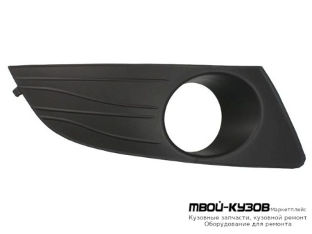 РЕШЕТКА БАМПЕРА ПЕРЕДНИЙ ПРАВАЯ СТОРОНА П/ПРОТИВОТУМ ЧЁРНЫЙ (ТАЙВАНЬ) для Renault LOGAN (2005-2014)