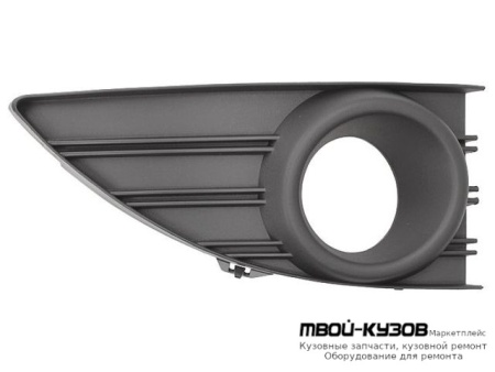 РЕШЕТКА БАМПЕРА ПЕРЕДНИЙ ПРАВАЯ СТОРОНА С ОТВЕРСТИЯМИ ПОД ПРОТИВОТУМАННЫЕ ФАРЫ С ЧЁРНЫЙ (ТАЙВАНЬ) для Renault FLUENCE (2010-)