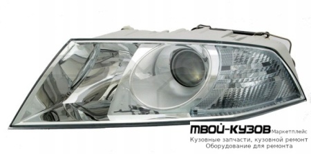 ФАРА ЛЕВАЯ СТОРОНА ЛИНЗОВАННАЯ ПОД КОРРЕКТОР (DEPO) для Skoda OCTAVIA (2004-2008)