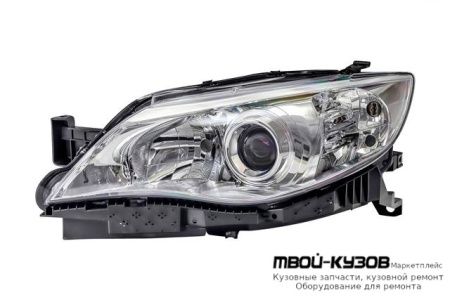 ФАРА ЛЕВАЯ СТОРОНА ЛИНЗОВАННАЯ ПОД КОРРЕКТОР ВНУТРИ (DEPO) ХРОМ для Subaru IMPREZA (2007-)