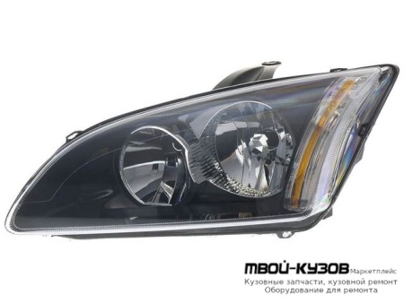 ФАРА ЛЕВАЯ СТОРОНА +/- ПОД КОРРЕКТОР ВНУТРИ (DEPO) ЧЁРНЫЙ для Ford FOCUS (2005-)